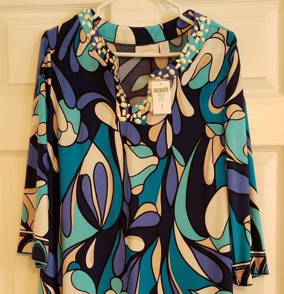 Chico's Dresses & Skirts - NWT Chico Beaded Swirl Dylan Dress Sz 3